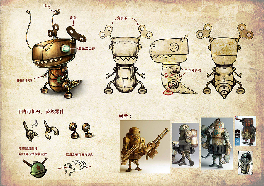 [舊作] 蒸汽朋克風機械龍--卡通形象設(shè)計||插畫|Miss踢 - 原創(chuàng)設(shè)計作品 